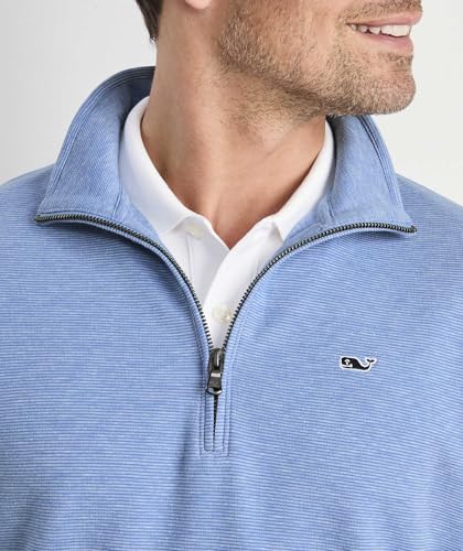 Image of vineyard vines Men's Saltwater Quarter-Zip Pullover Sweater