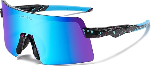 Vista 9 de OMEKOL Dos tamaños para adultos y jóvenes, lentes de sol polarizados para hombres y mujeres, para deportes al aire libre, gafas de béisbol UV400