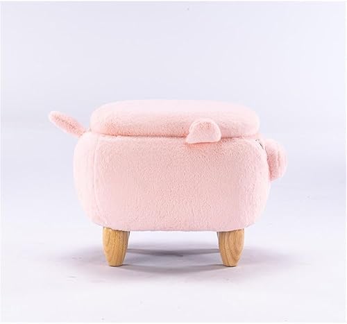 Miniatura 8 de Home 2 Office Taburete otomano de almacenamiento de cerdos para dormitorio, sala de juegos o decoración de guardería, otomana suave en forma de