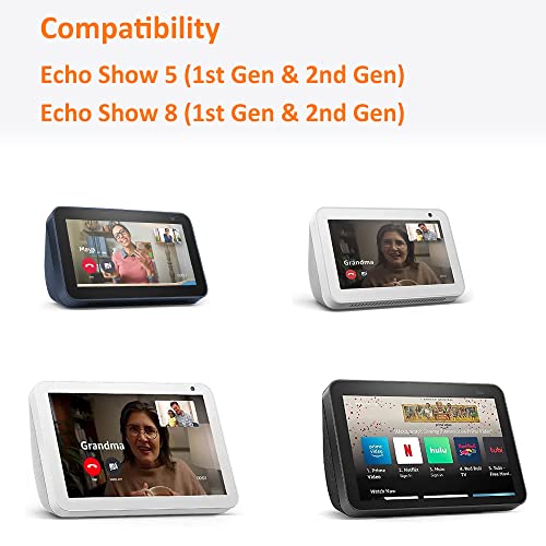 Image of AutoSonic Stand for Echo Show 8 and 5 (1st Gen and 2nd Gen) | Accessories Made for Echo Alexa | Swivel and Tilt | Magnetic Attachment | Black