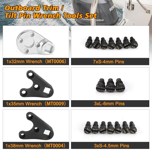 Image of Outboard Trim /Tilt Pin Wrench Tools Set MT0004 /MT0006 /MT0009 Compatible with Yamaha Suzuki Johnson Evinrude