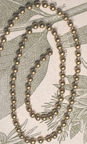 3 Feet of Beaded Goldtone Extension Chain with end Connector for Ceiling Fan Pulls or Light Pulls Extending