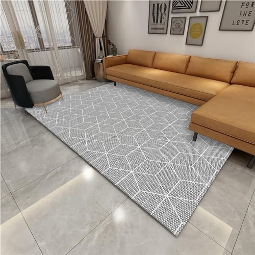 Tzvpsu Bedroom ornaments Gray And White Striped Design Easy To Clean Non-slip Carpet,room decor aesthetic anti slip matting,60x90cm