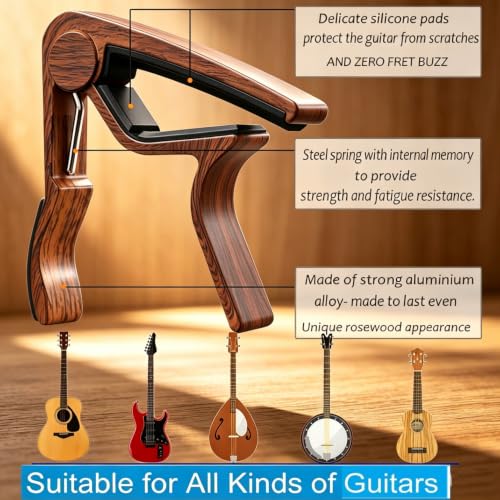 Image of Guitar Capo Guitar Clamp Kapo for Acoustic Electric Bass Guitar Ukulele