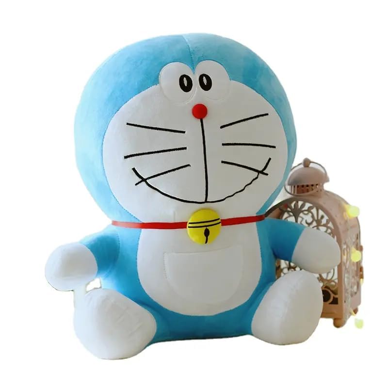 Image of Blue Cartoon Cat Plush Soft Toy 30 cm for Kids, Girls & Boys | Ultra Soft Stuffed Character Plush Doll | Huggable Plush Toy for Birthday Gift, Home & Bedroom Decor