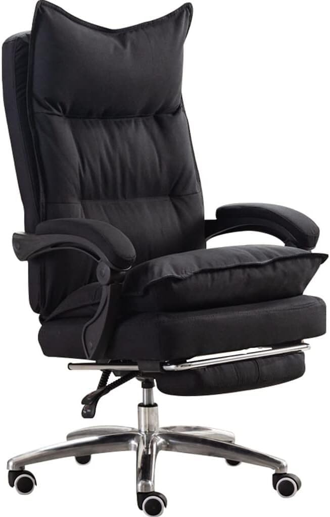 iumLeap Ergonomic Home Office Chair Reclining Executive Chair with Footrest High-Back Swivel Computer Desk Chair Padded Armchair for