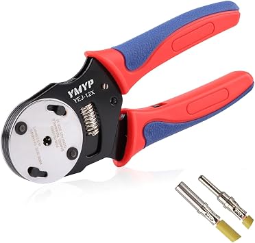 Deutsch Closed Barrel Crimper Size 12,4 Way Indent,8 Impression Type for Deutsch DTP Solid Contacts Gage 14-12 AWGYEJ-12X