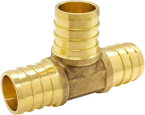 Miniatura 6 de Hooshing 9PCS 34 pulgadas PEX Tee Fitting latón macizo Barb Crimp Fittings para manguera de tubo PEX