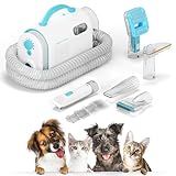Uproot Clean Pet Groomer Vacuum Kit 7 in 1 - Cat & Dog Grooming Kit with Brush, Detangle, Deshed, Trim, Clean, & Dry Attachments - Complete Cat & Dog Grooming Vacuum for Shedding Pets