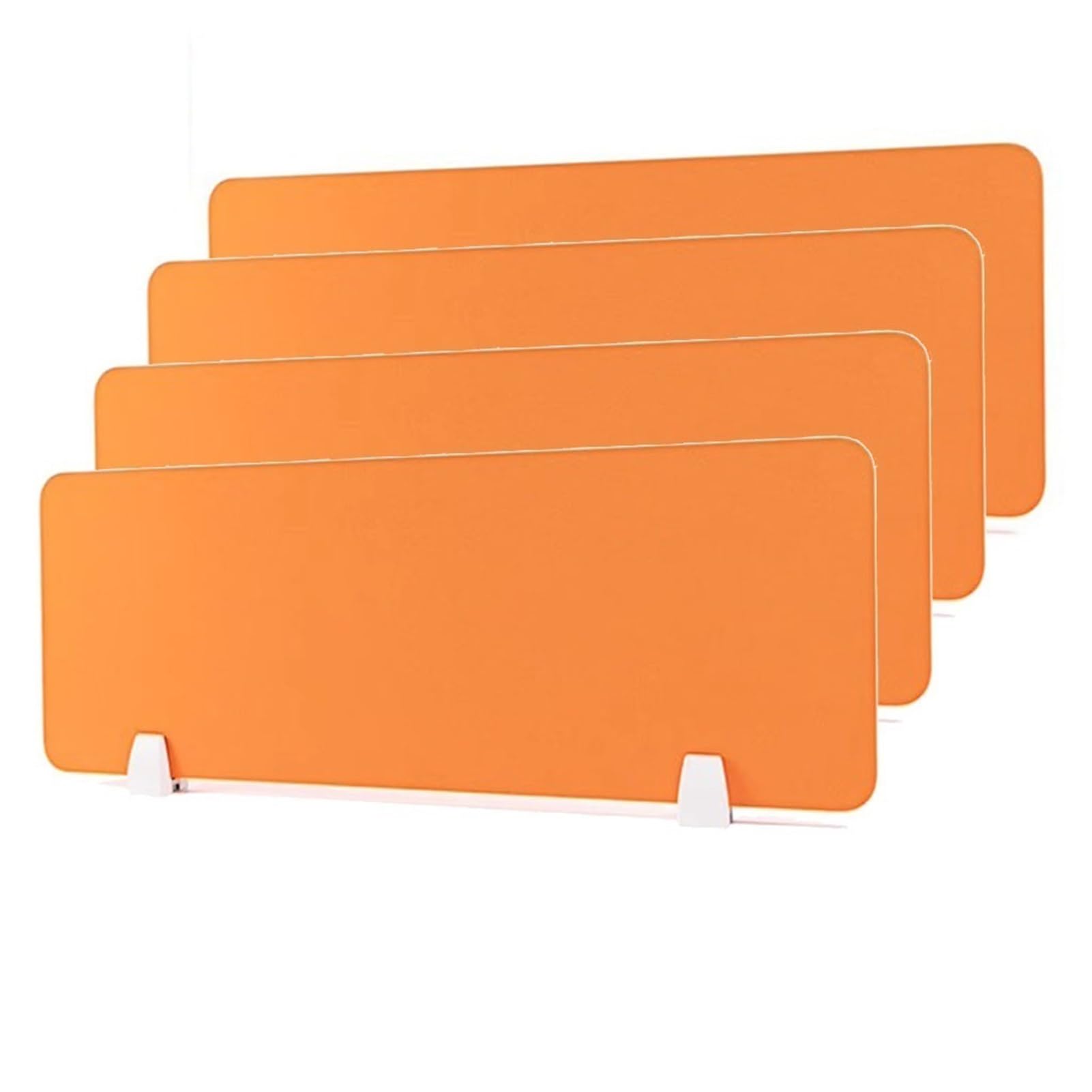 GJZQDKX Acoustic Desk Divider Soundproof Panel 4 Pack Privacy Partition for Open Office Library Study Room Sound Proof Dividers Orange 30x120cm