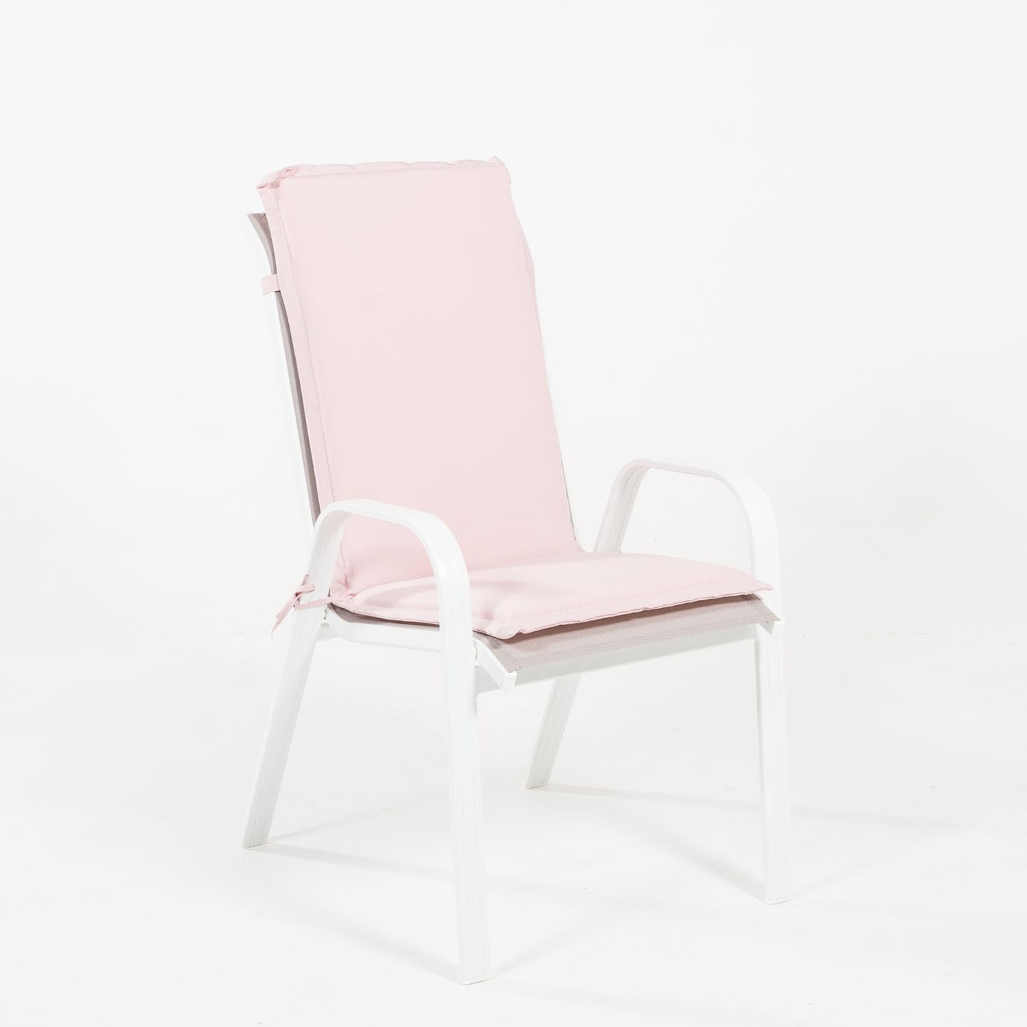 Pack 6 Cojines para sillones de Exterior, Repelente al Agua, Poliéster 180 gr, Color Rosa, 65 + 45 cm x45 cm x4 cm,Funda de cojín con Relleno para sillas de terraza, Cojines Silla de Comedor jardín