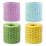 Schöne Farbe --- Das Raffia-Band sieht glatt und geschmeidig aus und hat eine natürliche Farbe, sodass es in den Garten integriert werden kann, während die Pflanzen gestützt werden.