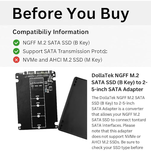Adaptador M.2 NGFF SATA a SATA III con carcasa de aluminio miniatura 4
