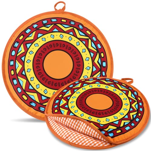 Honeydak 2 Pcs 12 Inch Tortilla Warmer Pouch,Orange