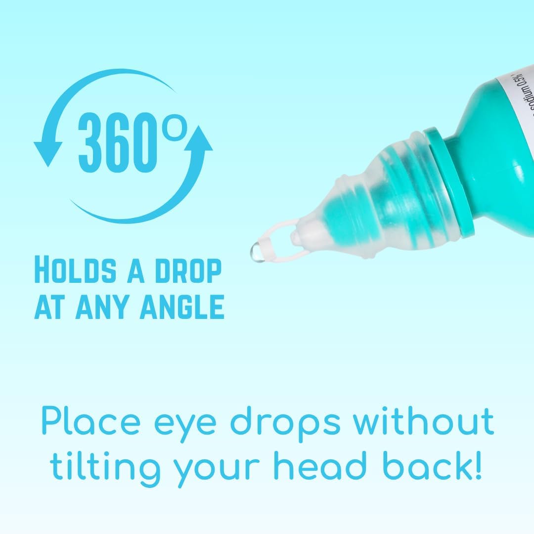 Eye Drop Assist Device – Mess-Free Eyedrop – No Head Tilt, Less Flinching, and Comfortable use - Compatible with Most Bottles - Eyedropper Dispenser (1-Pack)