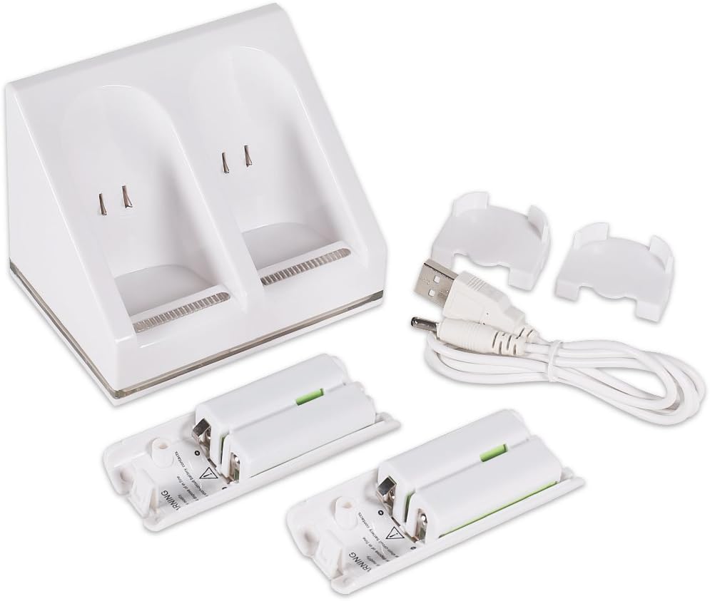 Kinvida Wii Dual Charging Station w/ 2 Rechargeable
