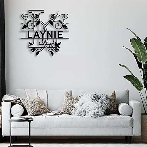 zouwii Nom personnalisé et Initiale - série Premium - bébé garçon - Chambre d'enfant en métal Sticker Mural pour Maison Chambre Enfants Lettre B Cover