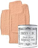 Shabby Chic Chalk Furniture Paint: Luxurious Chalk Finish Craft Paint for Home Decor, DIY, Wood Cabinets - All-in-One Paints with Rustic Matte Finish [Just Peach] - (8.5 oz Covers 32 sf)