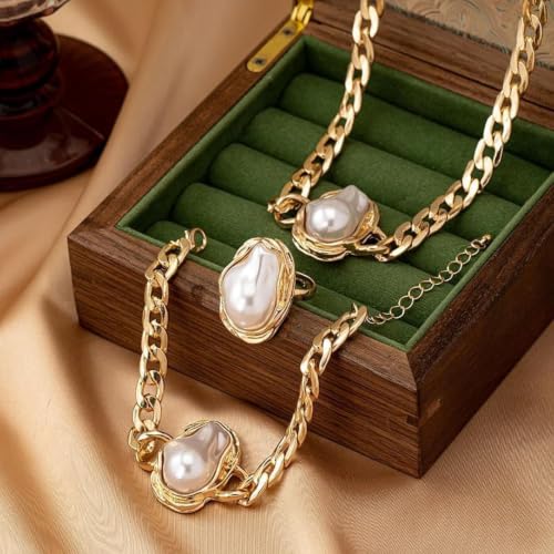 Design de pendentif et chaîne intemporelle en perles véritables - 2