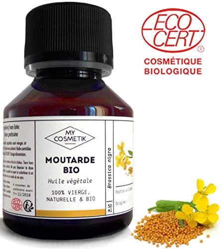 Huile végétale de Moutarde BIO Cosmétique- MyCosmetik - 50 ml