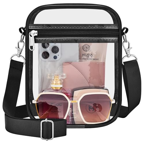 Clear Bag Stadium Approved Clear Purse for Women Clear Crossbody Bag for Stadium Events Concerts Festivals