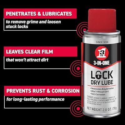 3-IN-ONE Lock Dry Lube، 2.5 OZ [ 12-Pack ]