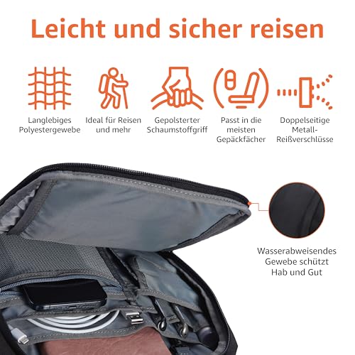 Amazon Basics Laptop-Rucksack, für Laptops bis 17 in / 43.1 cm, schwarz