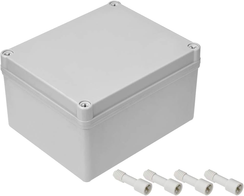 uxcell 170mmx140mmx95mm Dustproof IP65 Junction Box DIY Case Enclosure Gray