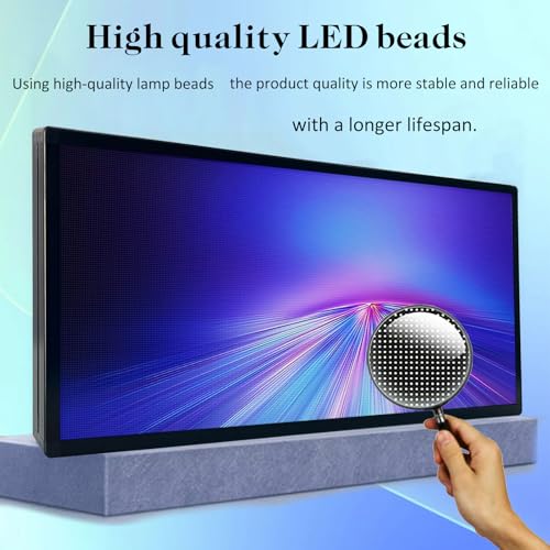 Image of P3 Programmable Scrolling Custom Led Sign Outdoor Digital For Business Display Screen WiFi Control Electronic Message Board Store Advertising Ticker Word Light Bar Open Pixel Panel 40 inchx18'