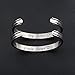 Zuo Bao Big Sister Little Sister Bracelet Hair Tie Bracelet Stainless Steel Cuff Bangle Beacelet (Silver Set)