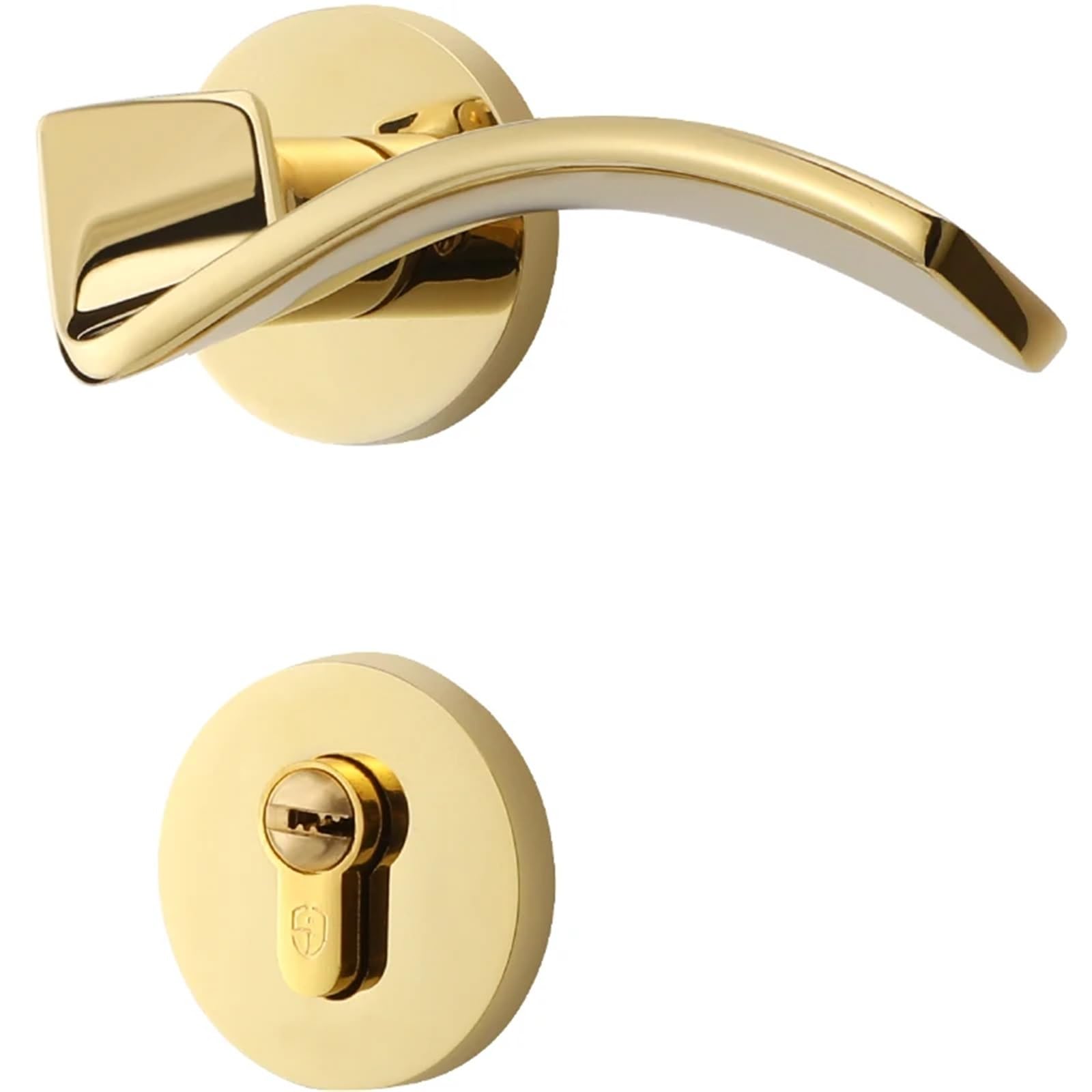 Sxolcoufoh 5815-59-Pvd Split Gold Indoordoor Lock Household Wooden Handle 1Pcs