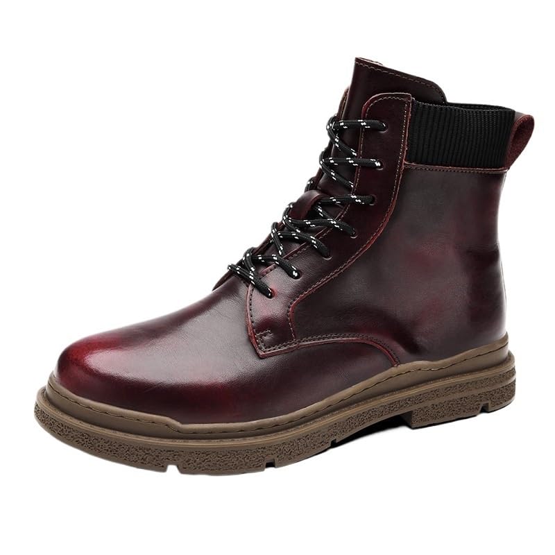 Zapatos Oxford de moda con cordones y punta redonda en cuero de diseño retro