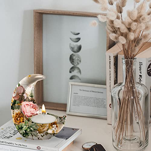 Candle Holder Silicone Resin Mold, 3D Moon Resin Mold, Moon Shape Tealight Trinket Holder Silicone Mold, Cute Cement Concrete Mold, Epoxy Resin Casting Molds For Craft Making Decoration #TOP1