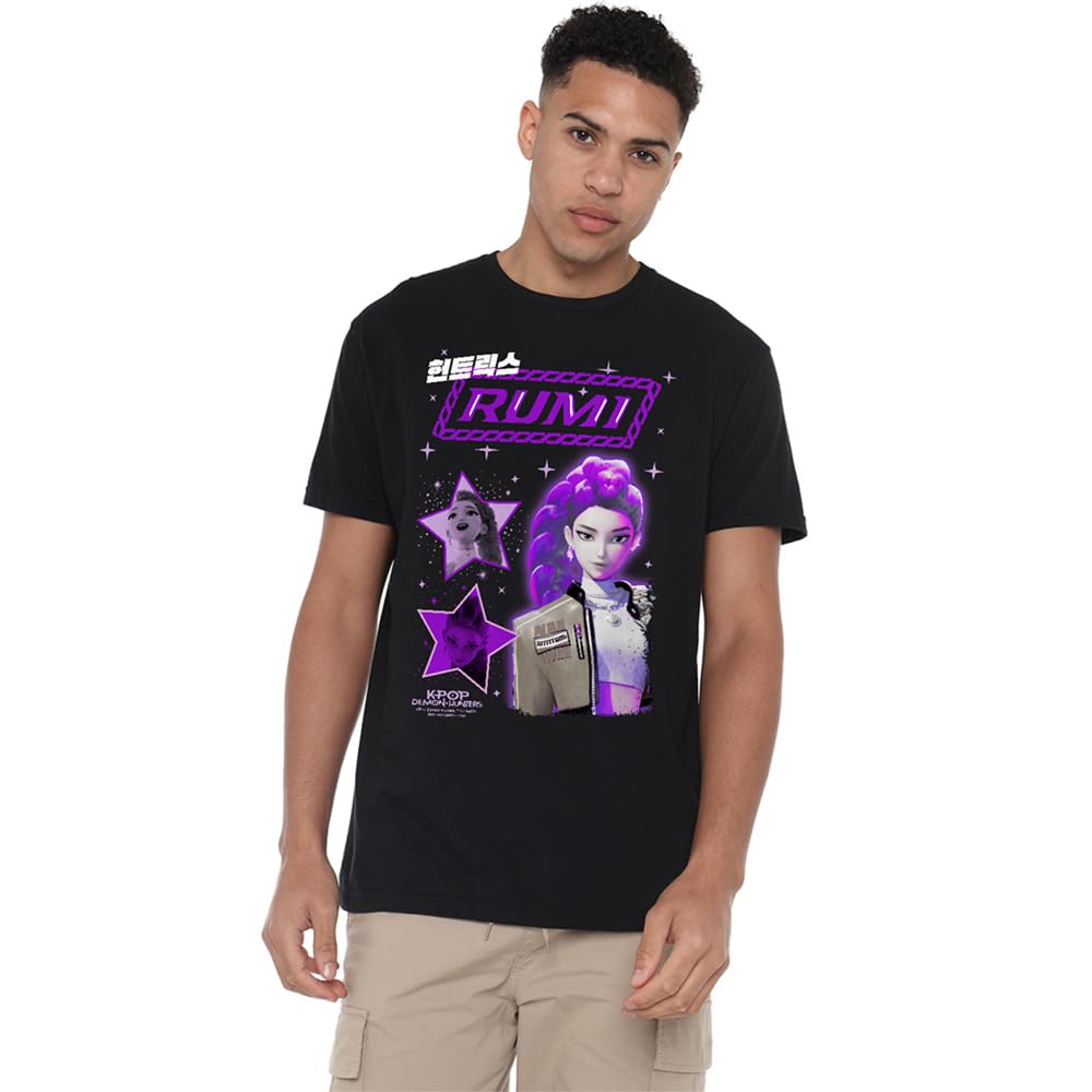 Kpop Demon Hunters Huntrix Rumi Popstar Unisex T Shirt, Black, Medium