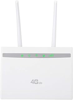 Roteador WiFi Sem Fio, Roteador Repetidor WiFi 4G Hotspot CPE de 2,4 GHz, Roteador Sem Fio 4G de Super Velocidade Com Antenas, Suporte para Cartão IPV4 / IPV6 / SIM (Plugue EUA