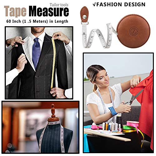 Guozun GZ-LTM-R Sewing Tape Measure, Medical Body Cloth Tailor Craft Dieting Measuring Tape, 60 Inch/1.5M Dual Sided Retractable Ruler thumb #6