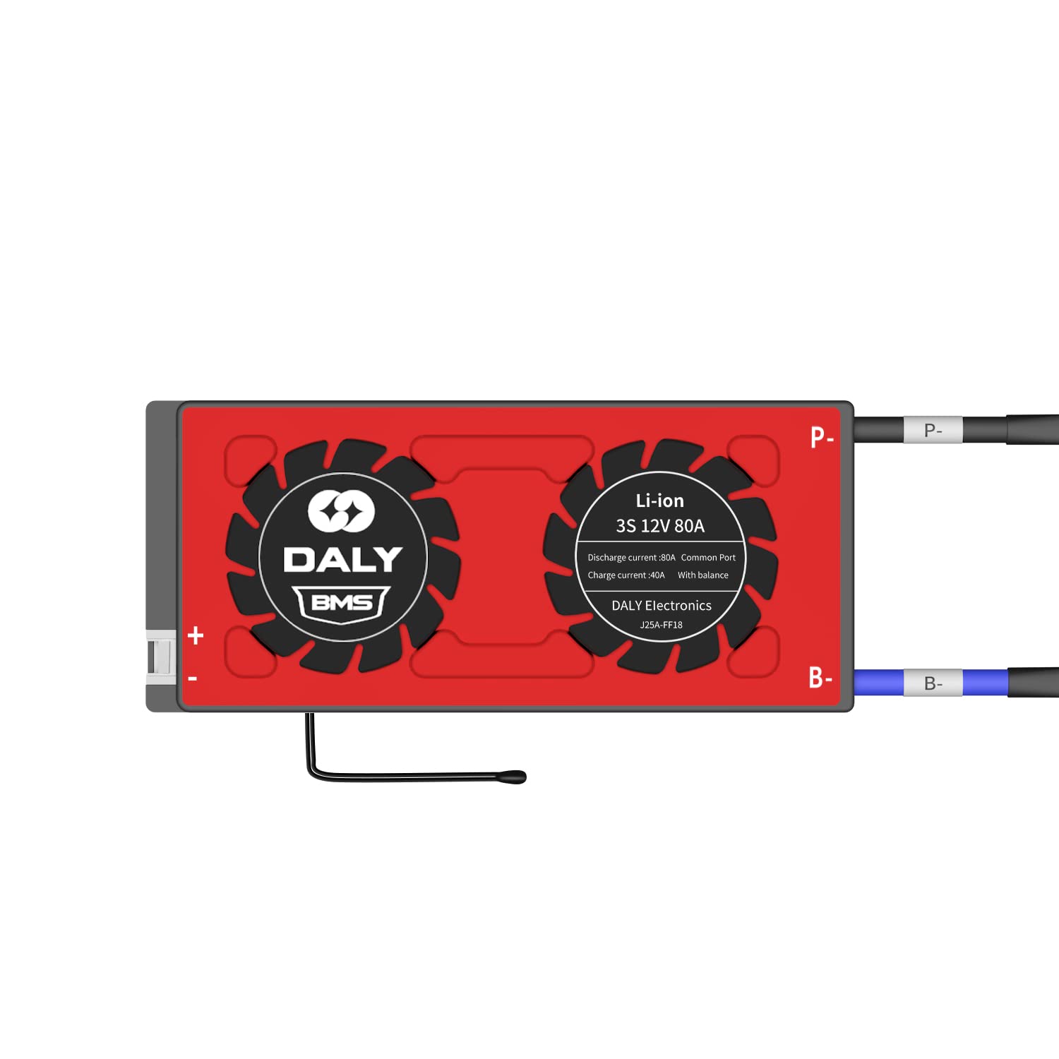 Daly BMS 3S Li-Ion 12V 80A, Placa Protección, para Bateria 18650, Bateria Litio 3.7v, con Equilibrio, NTC, para Almacenamiento de energía en el Hogar, el Camping, Energía de Emergencia