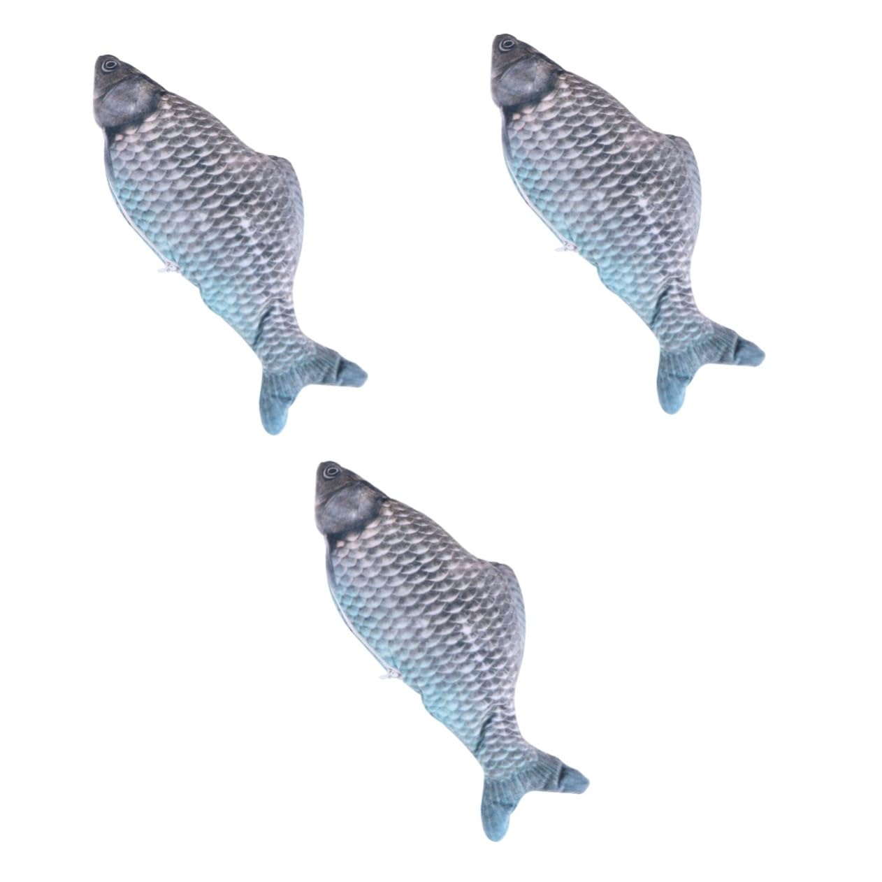 VANZACK 3pièces Jouet Poils De Poisson Électrique Rechargeable pour Chat Stimule Instinct De Chasse des Chats Amusant Saut De Poisson Peluche Style Crucian