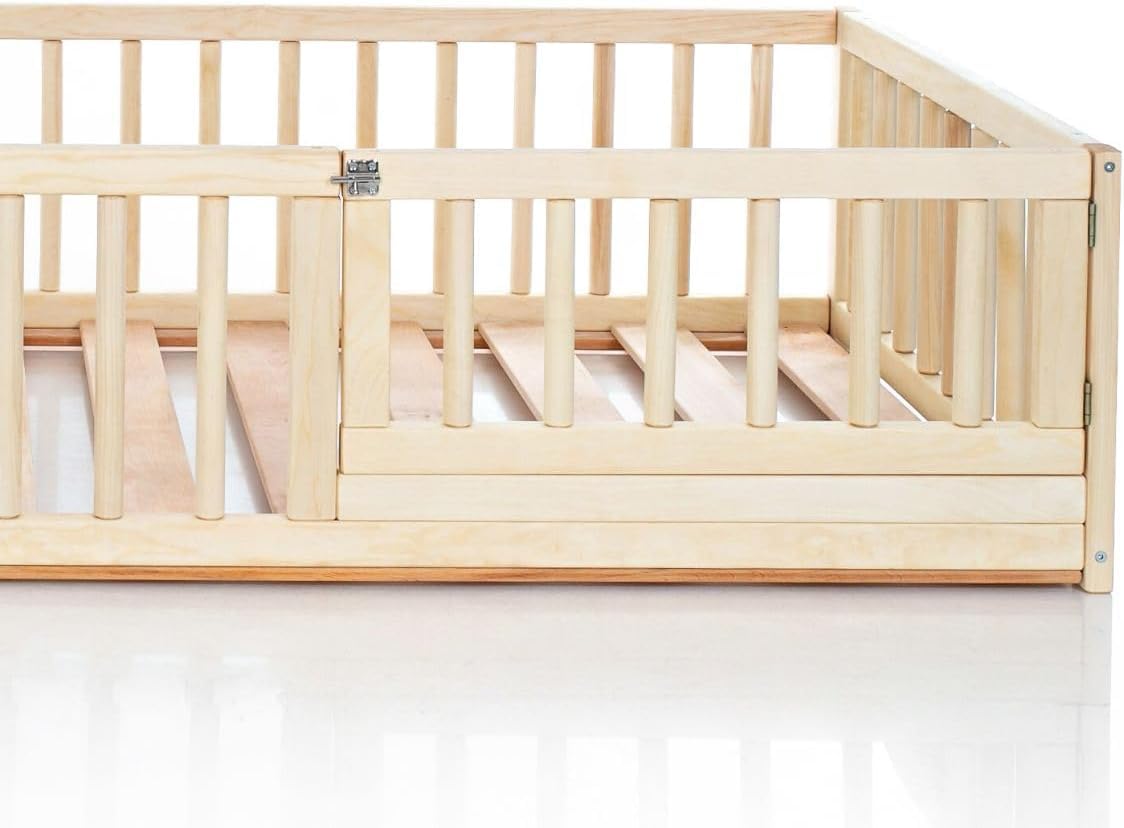 thumbnail: HomeForDreams Montessori Vloerbed - 190x90cm, Met Lattenbodem En Deur, Voor Peuters