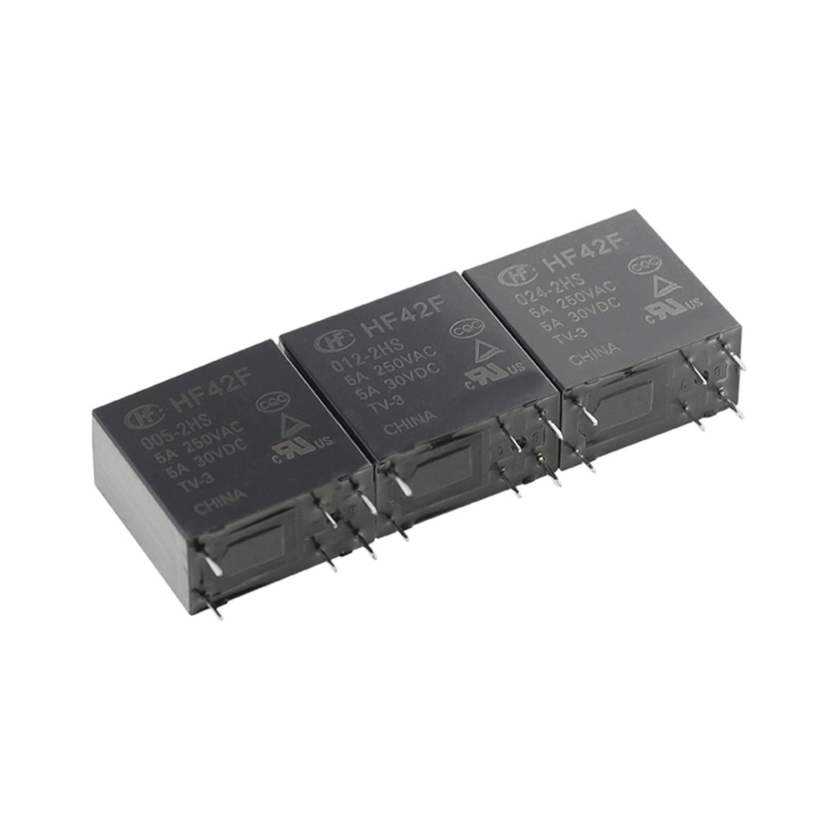 AERBNYEQP 20Pcs HF42F -005 012 024-2HS 5A 6Pin 250VAC Relay 5V 12V 24V DC FTR-F4AK024T F4AK024T HF42F-012-2HS Original New