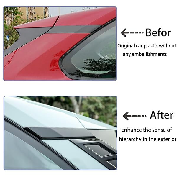 ANUNFRRE Car Accessories Fit for Toyota RAV4 2019-2025 Exterior ABS A-Pillar C-Pillar Frame Molding Cover Trims (Glossy Black) 4PCS by ANUNFRRE - Image 2