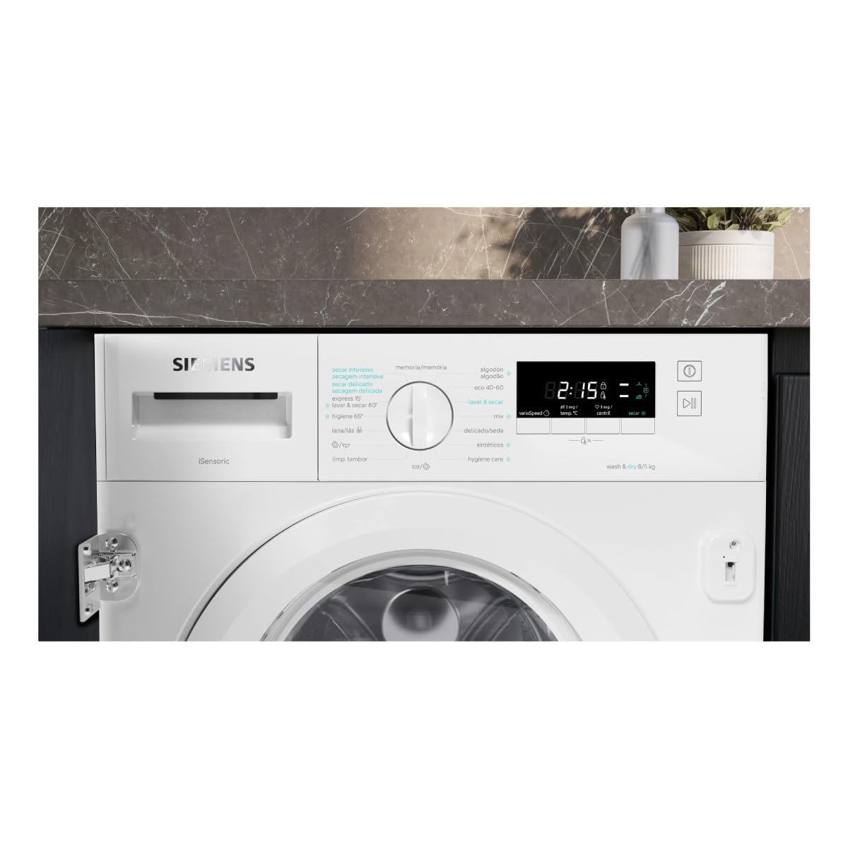 Lavadora y secadora Siemens 8/5 kg 1400 RPM Blanco - WK14D260ES