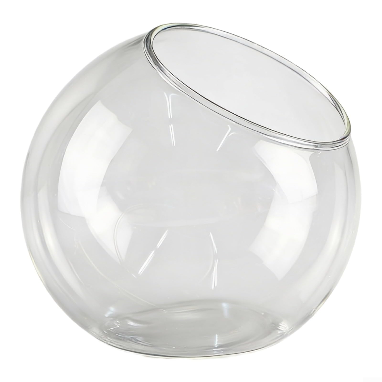 BlesConi Clear Glass Terrarium Vase for Succulents, Thermal Shock Hanging Bauble Ball for Home Garden Christmas and Wedding Decor(16cm)