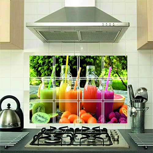 Techgifti Waterproof Peel & Stick Heat Resistant Vinyl Kitchen Wall