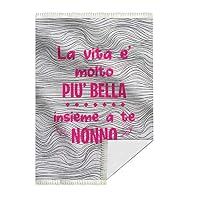 Plaid In Pile 150x100 Cm Con Frase Divertente Per Nonni: Sono Il Nonno Fantastico Di Una Nipotina Fantastica, Coperta Regalo