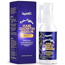 Hair Growth Serum, Biotin & Rice Water & Caffeine, Hair Growth Spray for Men & Women, Hair Oils for Hair Growth - Hair Thinning, Hair Regrowth, Fuller Hair, Enriched with Seven Herbal Extracts
