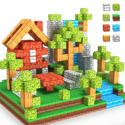 Magnetic Blocks Toys,3D Magnetic Building Toys Blocks Game Set,100PCS Construction Toys for Kids Ages 3+,STEM Sensory Educational Stacking Magnet Blocks, Christmas Birthday Gifts for Boys Girls