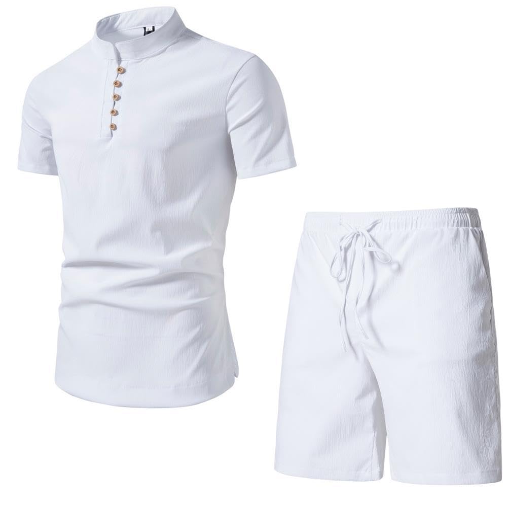 Ensemble 2 pièces d-white col montant avec short décontracté
