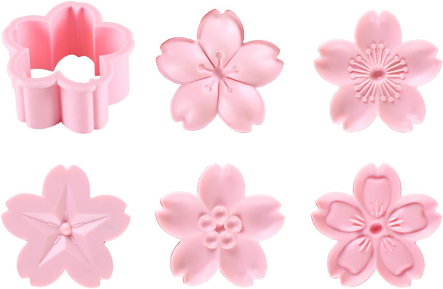 Cherry Blossom Cookie Moulds Cake Topper Sugar Craft Plunger Plastic Material
