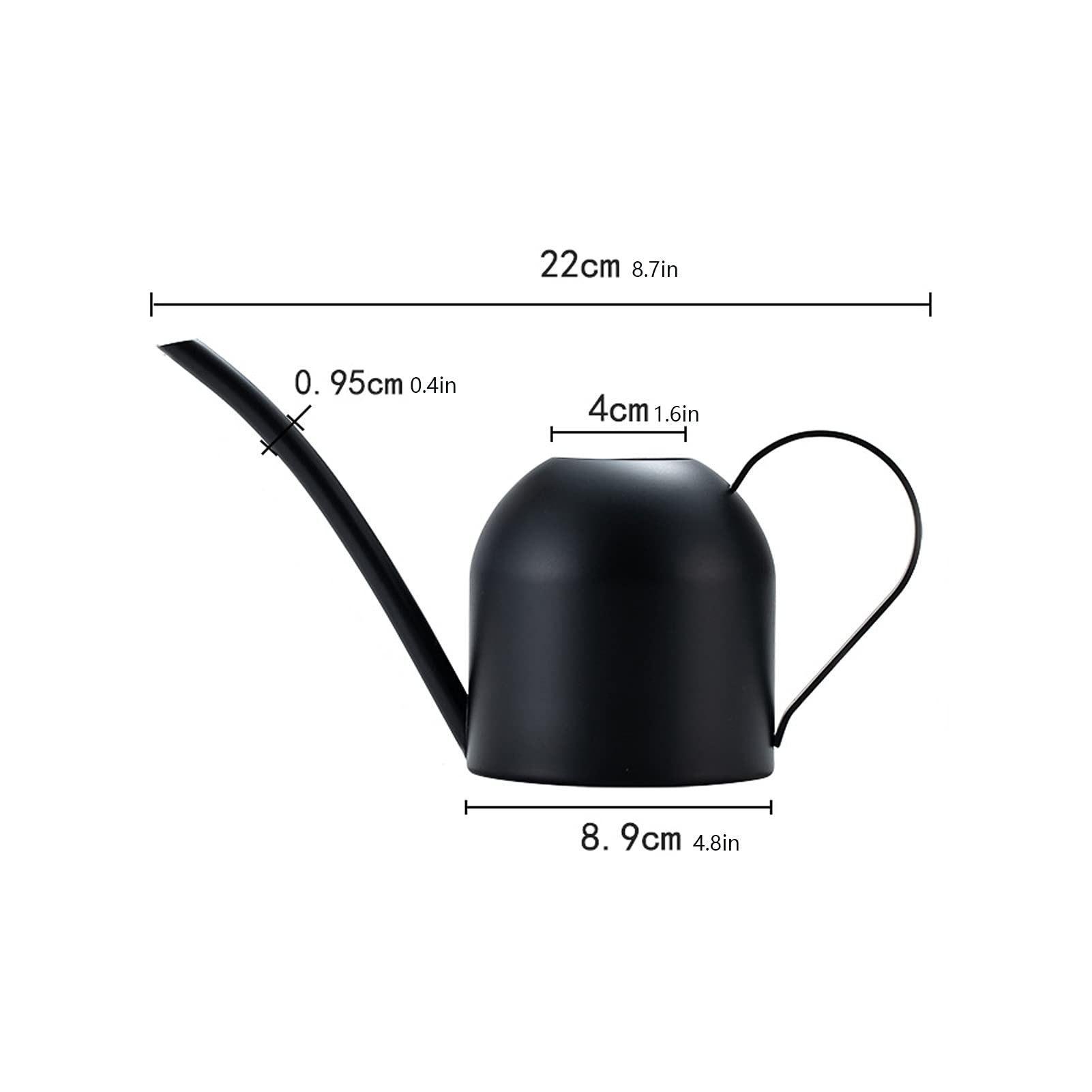Indoor Watering Can 500ML Stainless Steel Watering Pot Long Spout Sprinkling Pot for Indoor House Bonsai Plants Outdoor Garden Flower